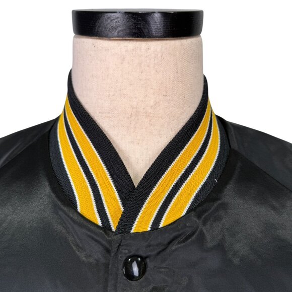 Vintage Chalk Line Pittsburgh Steelers Satin Bomber Jacket XL Made In USA 80's - Picture 10 of 11